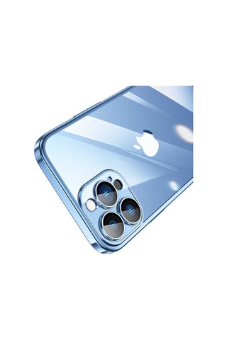 Apple Uyumlu iPhone 13 Pro Max Sert Pc Renkli Çerçeveli Csm Zore Riksos Kılıf-rose Gold