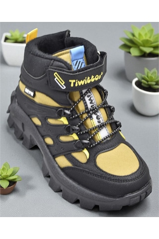 Twittoys 390u Ortopedik Taban Lastikli Cırtlı Kız Çocuk Bot Erkek Çocuk Bot Unisex Çocuk Bot Siyah-camel