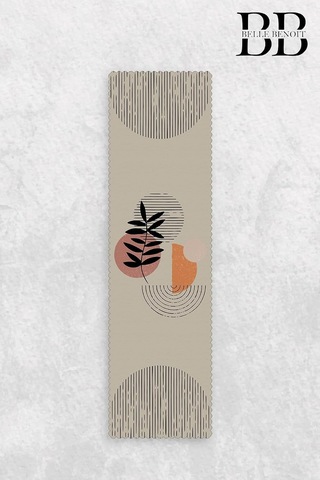Modern Tasarım 3d Dijital Baskılı Dekoratif, , Yumuşak Dokulu, Amerikan Servisi 140x40 Cm Runner. Antrasit Bej Diğer