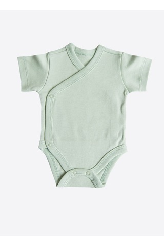 KitiKate Organik Cute Bunny 3'lü Kruvaze Kısa Kol Body Pembe