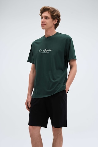 Relax Mode Erkek Kısa Şortlu Pijama Takımı - 2066r Yeşil
