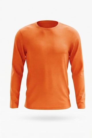 Kiagu Erkek Çocuk Uzun Kollu Basic Düz Tişört %100 Pamuk Bisiklet Yaka T-shirt 2-13 Yaş Turuncu