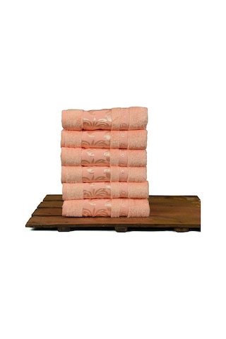Mulberry Bambu Havlu %100 Organik Bambu Havlu Seti 50 x 90 - 6'lı Paket Premium Ultra Yumuşak Dekoratif Toz Pembe