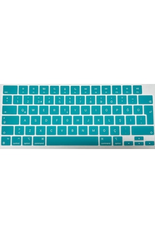 Arabulalaca MacBook Uyumlu Air 15 A2941 M2 Türkçe Klavye Koruyucu Mint