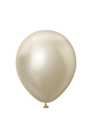 Beysüs Krem Beyaz Gold Krom Ve Beyaz Altın Balon 60'lı Pompa Ve Zincir Seti
