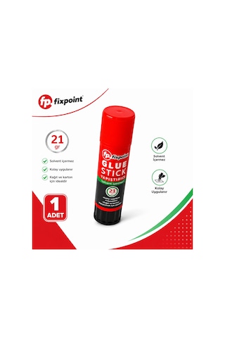 Stick Yapıştırıcı 21 Gr Glue Stick Yapıştırıcı Fixpoint Solvent İçermez 1 Adet