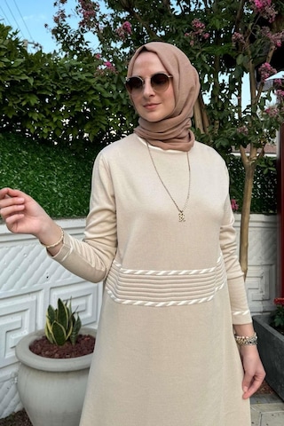 Rabia Şamlı Samanyolu Taş Triko Elbise Normal