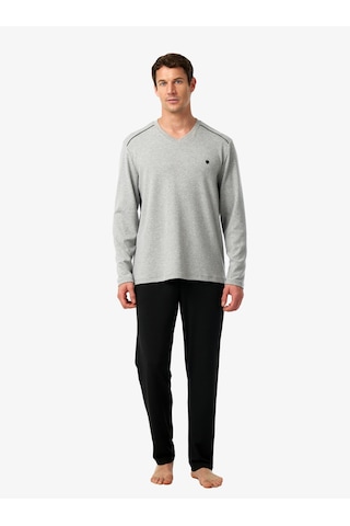 Blackspade Erkek Termal Pijama Takımı 40986 - Gri Melanj