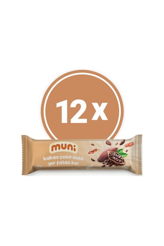 Kakao Çekirdekli Yer Fıstığı Barı, 40 G X 12 Adet