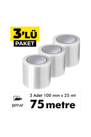 Unitape Uv Katkılı Şeffaf Sera Tamir Bandı 100 Mm X 25 Mt 3 Lü Paket