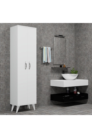 2 Kapılı 49Cm Banyo Dolabı Beyaz - Bdl0101