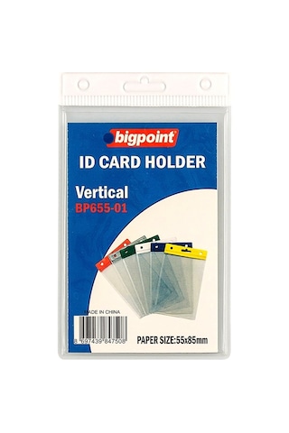 Bigpoint Kart Poşeti Dikey Beyaz 55X85Mm 10 Adet