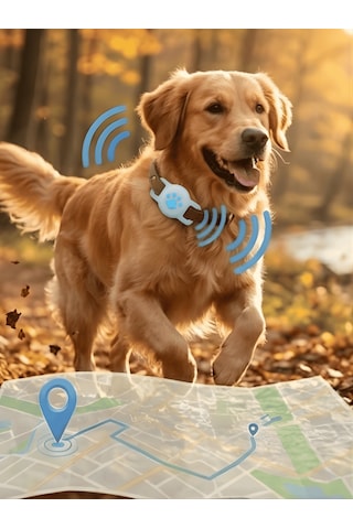 Gözcü Mobil Kedi Köpek Takip Cihazı Android Ios Uyumlu Pet Evcil Hayvan Tasması Sim Kartsız Akıllı Takip Cihazı Beyaz