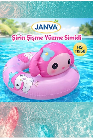 Havuz Deniz Yüzme Simiti Pembe Kuğu