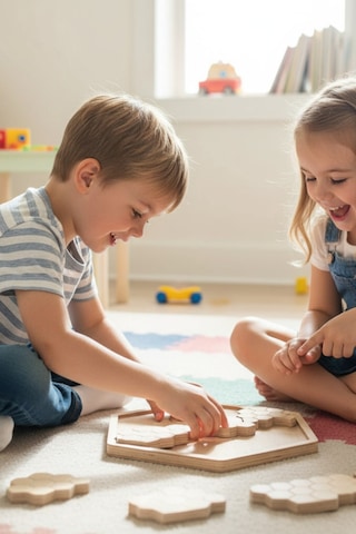 Ahşap Eğitici Petek Puzzle Model Yapboz