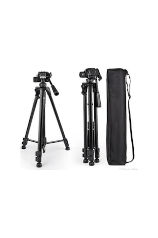 Rosepremium 3366 Profesyonel Kamera Tripod, Telefon Tutucu Tripod 140 Cm