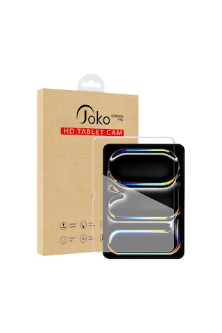 Joko - 206 - Apple iPad Uyumlu Pro 11 2025 2in1 Hd Tablet Cam Ekran Koruyucu - Spt-gld - - Şeffaf