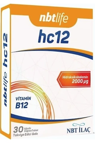 Nbtlife Hc12 Vitamin B12 30 Kapsül