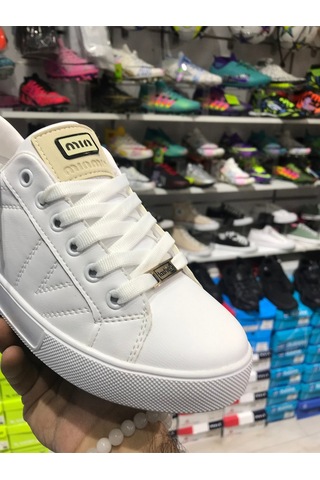 Beyaz Anatomik Taban Yürüyüş Günlük Sneaker Beyaz