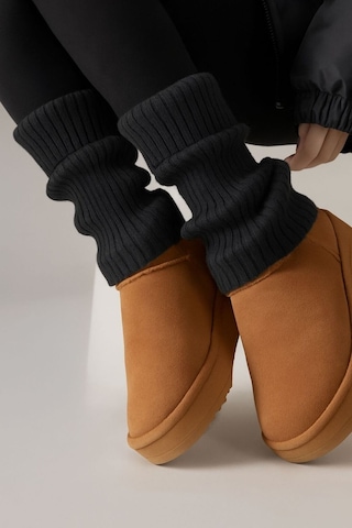 Ozzy Socks Tozluk Triko Örgü Leg Warmer Ayak Isıtıcı Siyah Siyah