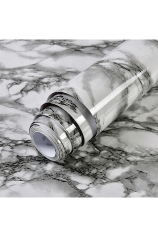 Ruicoo Mermer Desenli Pvc Otomatik Yapışkan Duvar Kağıdı - Mutfak, Dolap, Masa Yenileme - Su Geçirmez, Yağ Dayanıklı - 5 Metre 2 Diğer