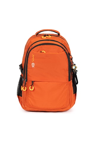 Fermuarlı Geniş Bölmeli Spor & Okul Sırt Çantası Hafif, Ergonomik Ve Dayanıklı Tasarım - Turuncu Turuncu