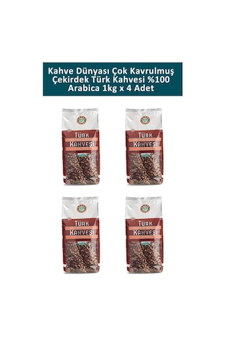 Kahve Dünyası Çok Kavrulmuş Türk Kahvesi 4 x 1 KG