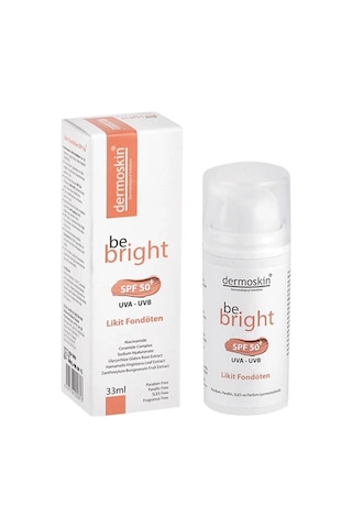 Dermoskin Be Bright SPF 50+ Likit Medium Fondöten 33 ML Dermoskin Be Bright SPF 50+ Likit Medium Fondöten 33 ML