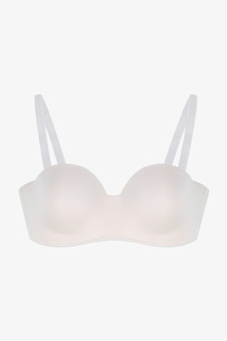 2'li Paket - Kadın Dolgusuz Mikro Straplez Sütyen Siyah - Ekru