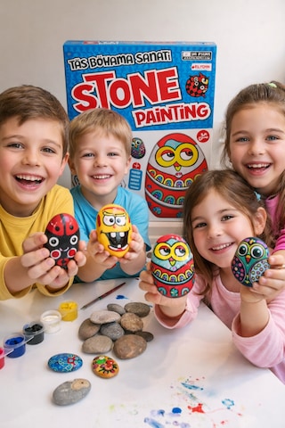 Stone Painting Taş Boyama Sanatı Renkli, Eğlenceli Ve Yaratıcı Hobi Seti