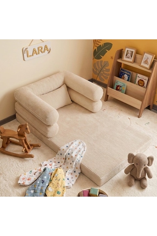 Miniwood Montessori Yatak Oyun Alanlı Bebek Yer Yatağı Sünger Çocuk Karyola 92 x 150 CM