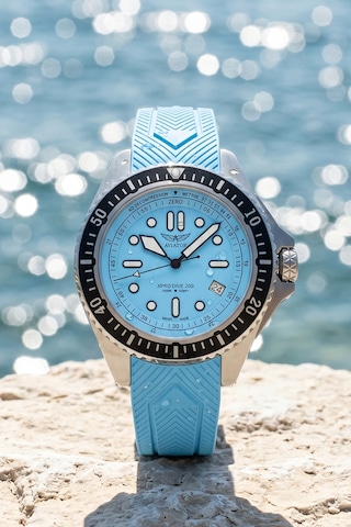 Xpro Dive 200 Erkek Kol Saati 42.8 Mm Safir Cam 20 Atm Açık Mavi Silikon Kayışlı Dalış Saati Açık Mavi - 872510750 Metalik