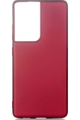 Samsung Galaxy Uyumlu S21 Ultra Kılıf Esnek Yapılı İnce Slim Silikon Kapak Ryc/premier Bordo