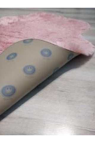 Beyazhalı Tavşan Tüyü Pudra 2Kafa Post Halı 80 x 140 Cm