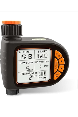 Timer valf Geniş Ekran Tek Çıkış Yağmur Sensörlü Sulama Sistemi