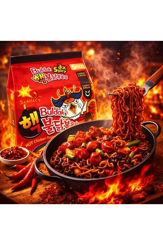 Samyang Buldak 3x Acılı Tavuk Aromalı Ramen5'li Paket