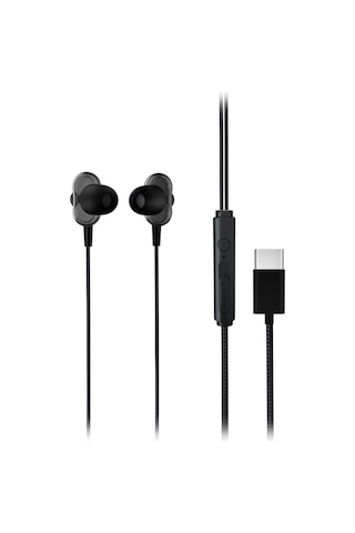 Lecoo EH102 Kablolu Type-C Kulak İçi Mikrofonlu Dual Driver Kulaklık Siyah