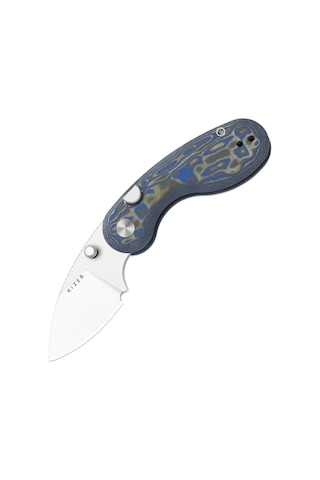 Kizer Microbe Kizer Button Liner Lock Micarta With Vortex Pattern 14c28n Kizerv 2742a6 Kamp Çakısı Kum