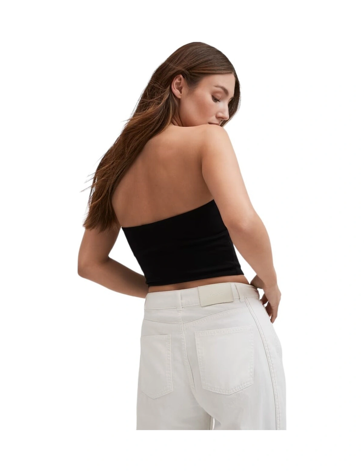 Mamayaga Kadın Straplez Korse Etkili Spor Şık Croptop Büstiyer Siyah