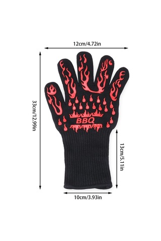 Barbekü Eldivenleri Izgara Eldivenleri Black Style2 Black Style2