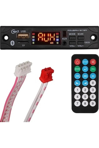 Powermaster M517 Oto Teyp Dijital Player Board Usb/aux/sd/fm/bluetooth Kumandalı Mikrofonsuz Çevirici 12v-500ma