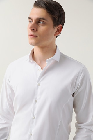 Twn Slim Fit Beyaz Düz Gömlek 5ee02ee44288m 801