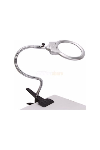 Led Işıklı Mandallı Büyüteç 130 Mm Işıklı Masa Lambası Pilli