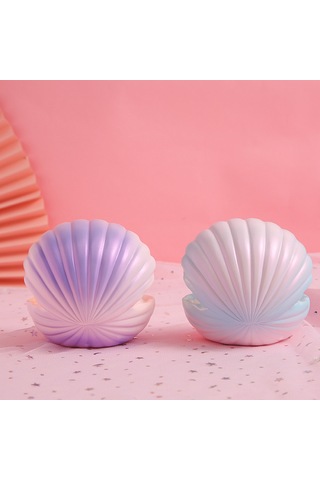 Kabuk Denizkızı Prenses Reçine Gece Lambası-pembe Açık Pembe