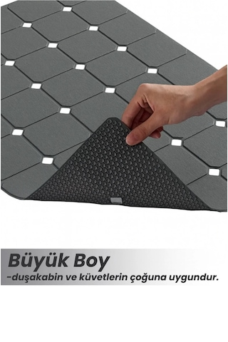 Aqua Luxe Kaydırmaz Duş&banyo Matı / Duşakabin Ve Küvet Paspası Antrasit - Gri