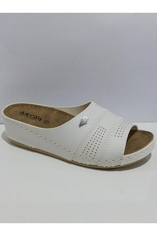 Aryan 09-779 Anatomic Kadın Comfort Terlik Beyaz