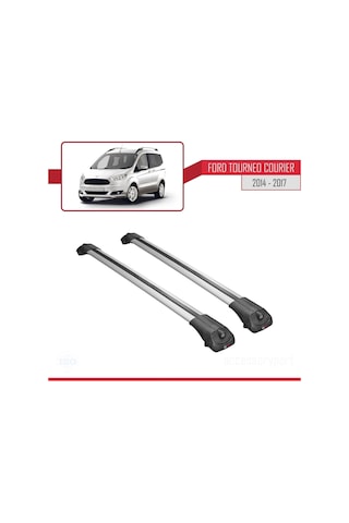 Ford Tourneo Courier 2014-2017 Arası İle Uyumlu Ace-1 Ara Atkı Tavan Barı Gri