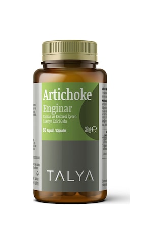 Talya Artichoke Enginar Yaprak Ve Eki İçeren Takviye Edici Gıda 60 Kapsül