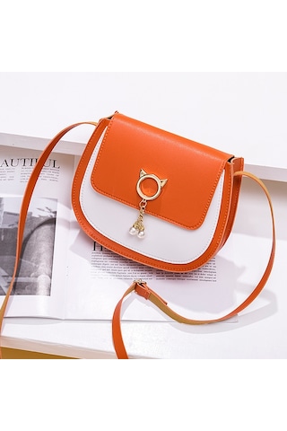 Jzcat Renk Bloklu Debriyaj Çanta - Turuncu