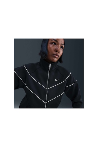 Nike Windrunner Poly Knit Jacket Kadın Siyah Ceket Siyah